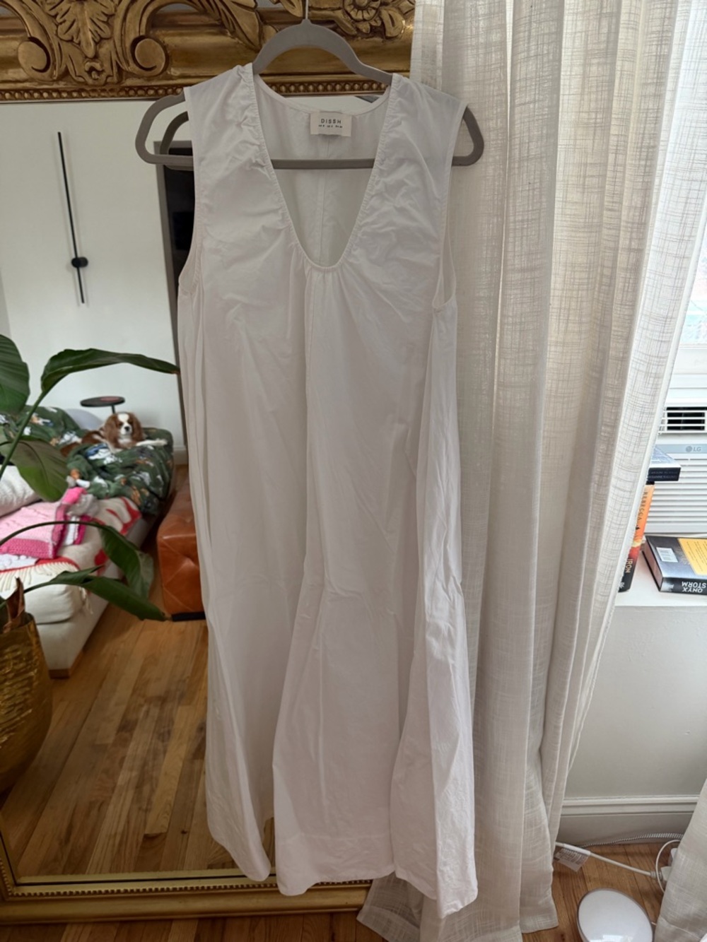 Dissh White Sleeveless Cotton Maxi Dress